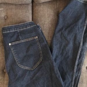 34 waist ankle dark denim jeans